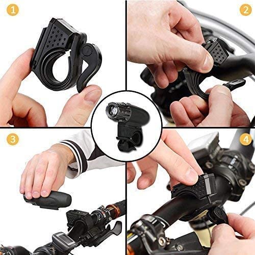 SGK Ensemble Lumière vélo Avant et arrière, Rechargeable avec Un éclairage Puissant étanche et Facile à Installer. - Image 4