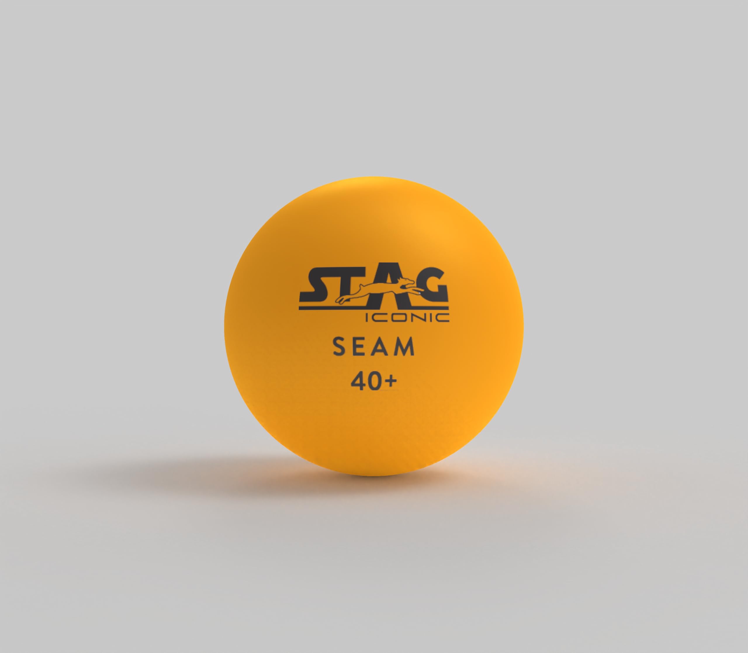 Stag Iconic Seam Orange Table Tennis (T.T) Balls| Advanced High Performance 40+mm Ping Pong Balls for Training, Tournaments - Offers Great Spin| Durable for Indoor/Outdoor Game - Pack of 6 (Orange)