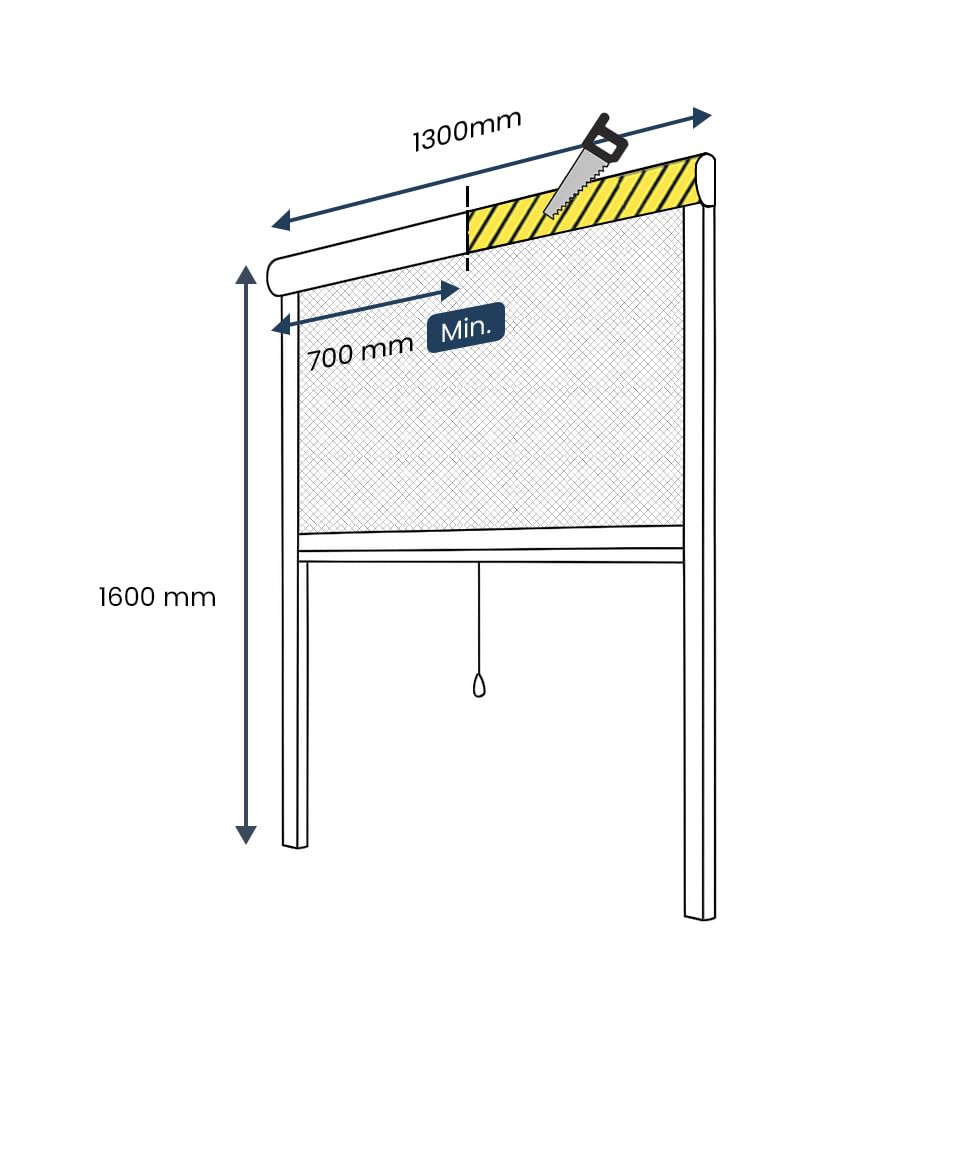 Moustiquaire Enroulable fenêtre PVC (L130cm x H160cm (Lot de 2 Articles))