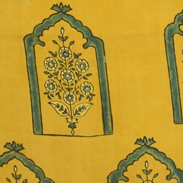 Image of Ethnics of Kutch Women's Ajrakh Modal Silk Natural Dye Hand Block Print Unstitched Kurta Fabric (For Lenght - Refer Bullet Point Below)