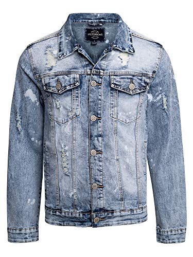 Image of VICTORIOUS Men's Distressed Denim Jacket