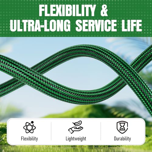 Image of Garden Hose 25 ft, Non-Expanding Lightweight Kink-Free Flexible Water Hose