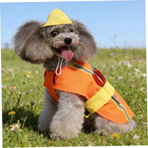 Disfraz para Perro XL Color Naranja Apariencia Ingeniero miniatura 5