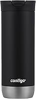 Contigo Huron 16oz Vacuum-Insulated Stainless Steel Travel Mug Licorice - Leak-Proof Lid, Fits Cup Holders & Brewers