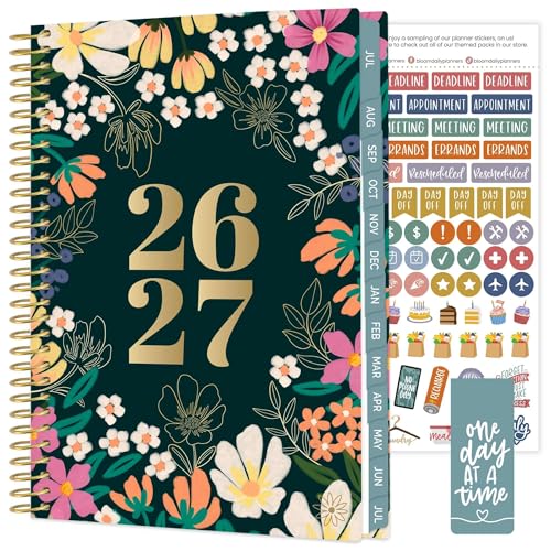 bloom daily planners 2026-2027 Planner - Academic Year (July 2026 - July 2027) Monthly & Weekly Soft Cover Planner for Women - 13 Month Inspirational Agenda Book with Stickers - 5.5' x 8.25' - Blooming Wildly