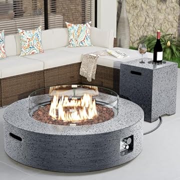 concrete patio with fire pit