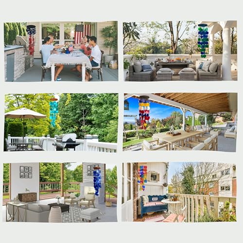 Carillon éolien Capiz Bellaa 24902 grand format déco jardin mer