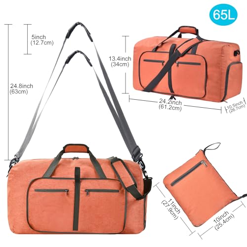 Image of Felipe Varela Foldable Duffle Bag for Travel Weekend Overnight Gym Camping