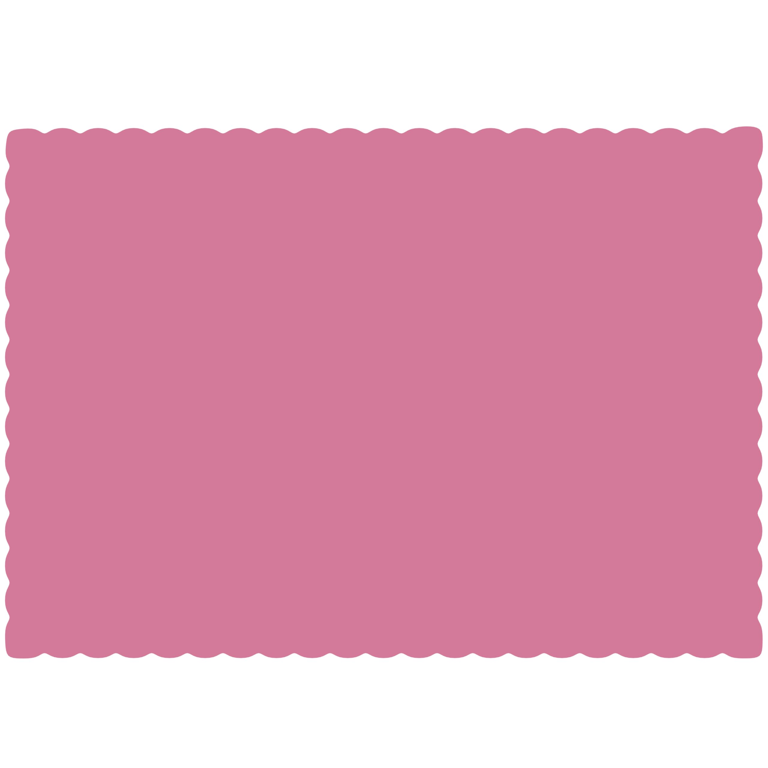 Rupert and Jeoffrey's Trading Co. Paper Placemats - Disposable - Scalloped Edge (Pink, 50)
