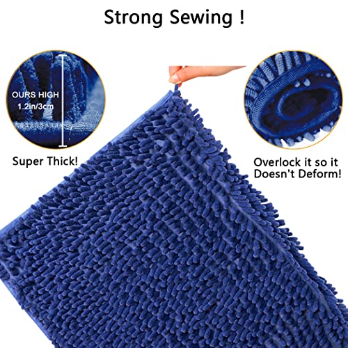 Hodeacc Rutschfeste Badematten-Set, hohe Wasseraufnahmedichte, weiche Mikrofaser, WC-Vorleger, WC-Sockelmatte… – Bild 4