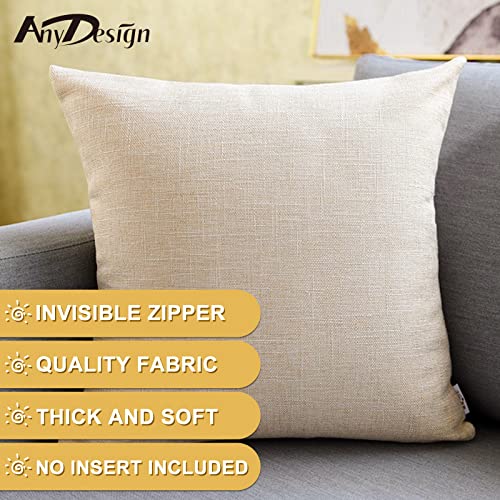 Anydesign Summer Decor Pillow Covers 18 X 18 Inch Hello Sunshine Yellow Sunflower Throw Pillow Case Farmhouse Decorative Cushion Case For Outdoor Activity Sofa Home Couch Office, 4 Pack #TOP2