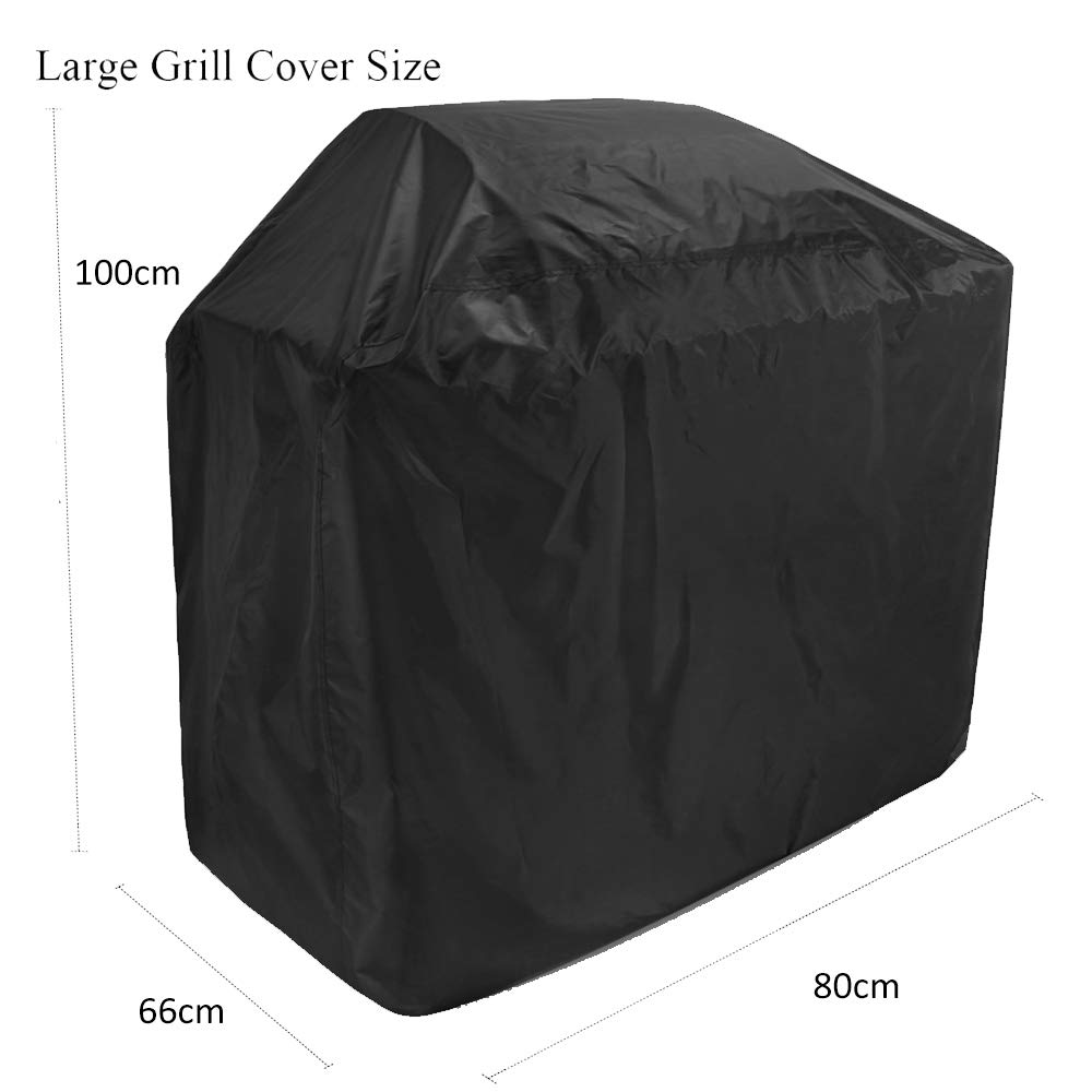 Copertura Impermeabile per Barbecue da Esterno, Antipolvere e Antipioggia, Protezione per Barbecue, 58 x 77 cm, Nero