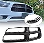 ECOTRIC Front Grill Molding Grille Shell Insert Compatible with 2011-2014 Dodge Charger Replacement for CH1210108 68104033AA Textured Black