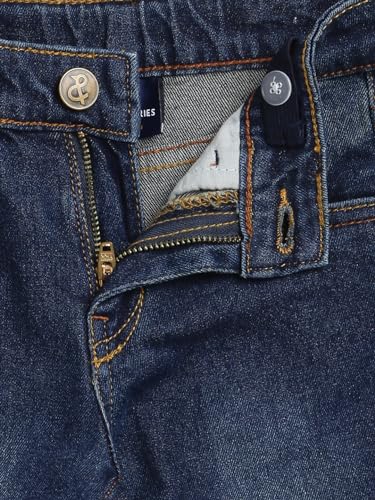 Image of Tales & Stories Boys Slim Fit Denim Jeans | 5-Pocket Stylish Mid-Rise Pants| Durable Cotton Denim Lycra with Button Closure | Casual Wear