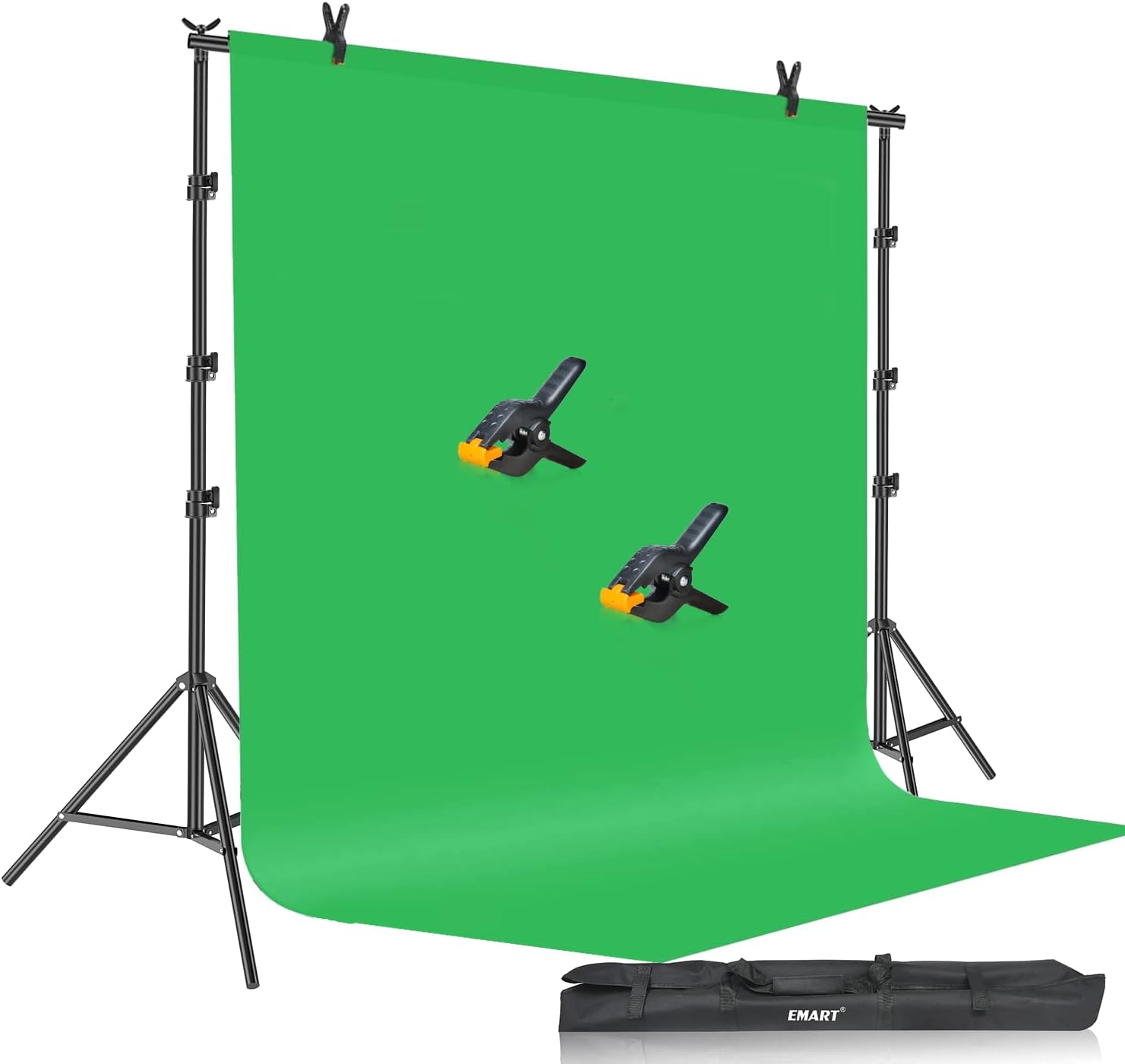 Fatazoii Green Screen Background with Stand Kit 2.6x3m With 3x3.6m 100