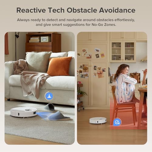 Image of roborock Qrevo Series Robot Vacuum and Mop, 8000Pa, Upgraded from Qrevo S, Anti-Tangle Brush, Smart Obstacle Avoidance, Auto Mop Washing, 200RPM Spinning Mops, White(QV 35A) (Renewed)