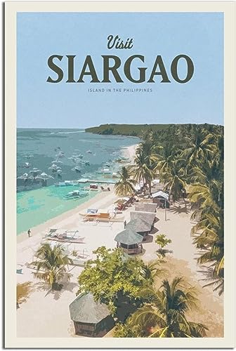 Lienzo de pared de Siargao impreso en alta calidad y sin marco