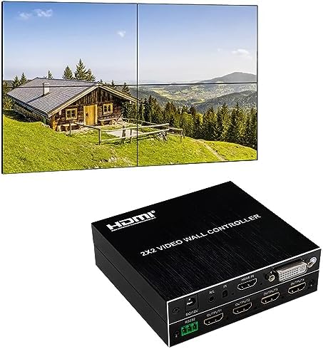 2x2 Video Wall Controller | 1080P | HDMI & DVI Inputs; HDMI Outputs | 8 ...