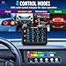 MICTUNING P1C RGB 12 Gang Switch Panel, IP67 Waterproof 4 Control Modes LED Control Panel Box Electronic Relay System Switch Box Universal for Car Boat Marine Caravan, 2 Years Warranty