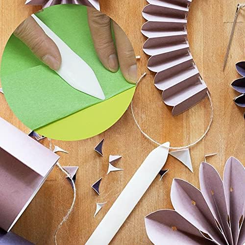 Genuine Bone Folder Paper Creaser Set Scorer Crease Marker Card Making Office Supplies Handmade Book Bookbinding Craft Scoring Folding Creasing Paper Crafting Scrapbooking Tool DIY Leather Burnishing