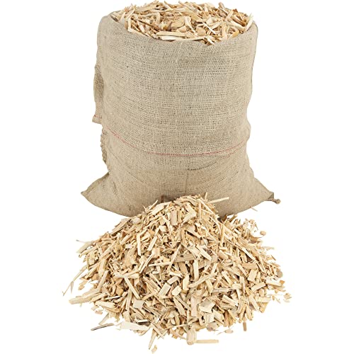 delegn Pacciamatura di Legno Abete per Decorazione Giardino Orto, 100% Naturale, Confezionato in Sacco di Juta Ecologico - 30 LT (Totale 30 LT, 5 KG - 1 Sacco)