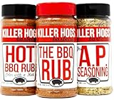 Killer Hogs The BBQ Rub + HOT BBQ Rub + AP Rub Bundle | Top 3 Seasonings for Grilling, Smoking, Searing, and Seasoning Beef, Chicken, Pork, Fish, Veggies, and More | 37 Ounces