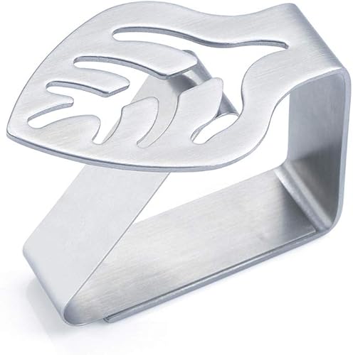 Miniatura 3 de Weyoo - Paquete de 6 abrazaderas de acero inoxidable para manteles gruesos y fuertes, para exteriores e interiores, color plateado