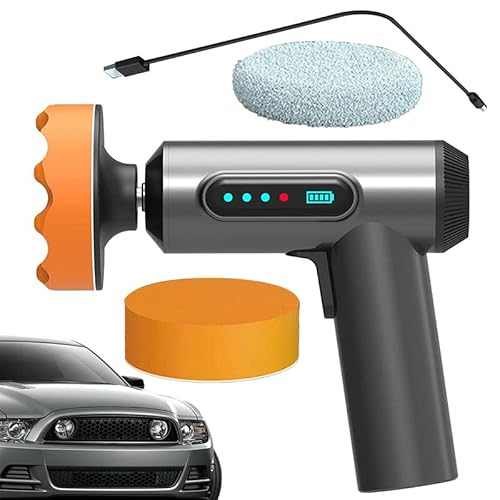 karonpeln 電動 ポリッシャー コードレス カーポリッシャー 4000mAh 充電式 2000RPM 電気研磨機 軽量 携帯式 車用 家庭用 クリーニング研磨ワックス機 車磨き ホイール磨き 艶出し 傷消し 3つの研磨パッド付き