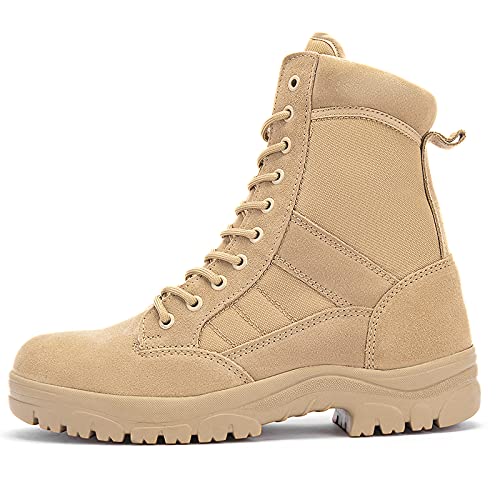 Wideway Men's Military Combat Boots Durable Suede Leather Desert Boots Tactical Army Boots Outdoor Hiking Boots #TOP1