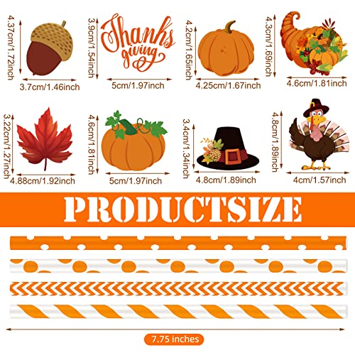 Pitillos desechables de papel naranja Hotop x56 unidades miniatura 6