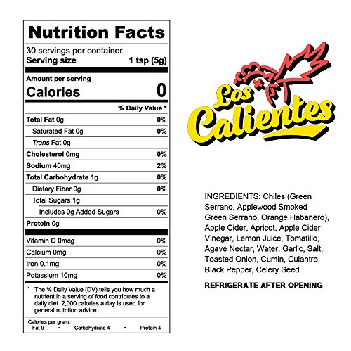 Hot Ones Los Calientes Verde Hot Sauce Made With Natural Ingredients & Fiery Flavors From Green Serrano Peppers, Orange Habanero & Apricot, 5 fl oz Bottles (3-Pack) - Thumbnail 5