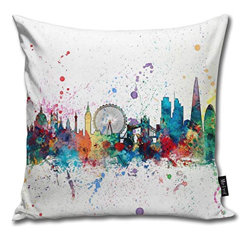 Rasyko London - Funda de cojín con diseño de la Bandera de Inglaterra para sofá de Cama o Coche (45,7 x 45,7 cm)
