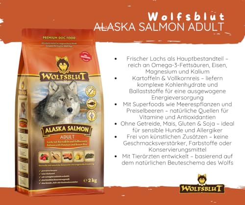 Wolfsblut Hund Adult | Trockenfutter | Multi Bundle | Mix Paket | Sparpaket | 2 x 2 kg | Verschiedene Sorten (2 x 2 KG, Alaska Salmon)