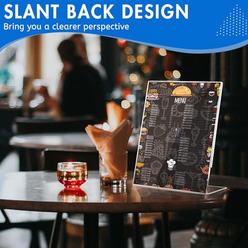 Aheroi 12 PCS Acrylic Sign Display Stands - 8.5 x 11, Clear Plastic Sign Holders for Paper Displays, Home Office Supplies - Image 7