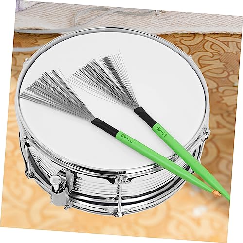 Par de Baquetas Green Wire Drum Brush para Batería miniatura 2