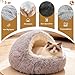 Katzenbett Flauschig Katzendecke, 50cm Kätzchenbett für Kleine Katzenhöhle, Gemütlich Katzenbett für große Katzenkätzchen Washbar Hundehaus, Weiches Plüsch Warm Winter Haustierbett für Katzen Hunde