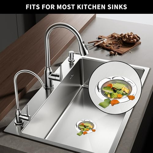 Colador para fregadero de cocina de acero inoxidable 4.5 pulgadas miniatura 6