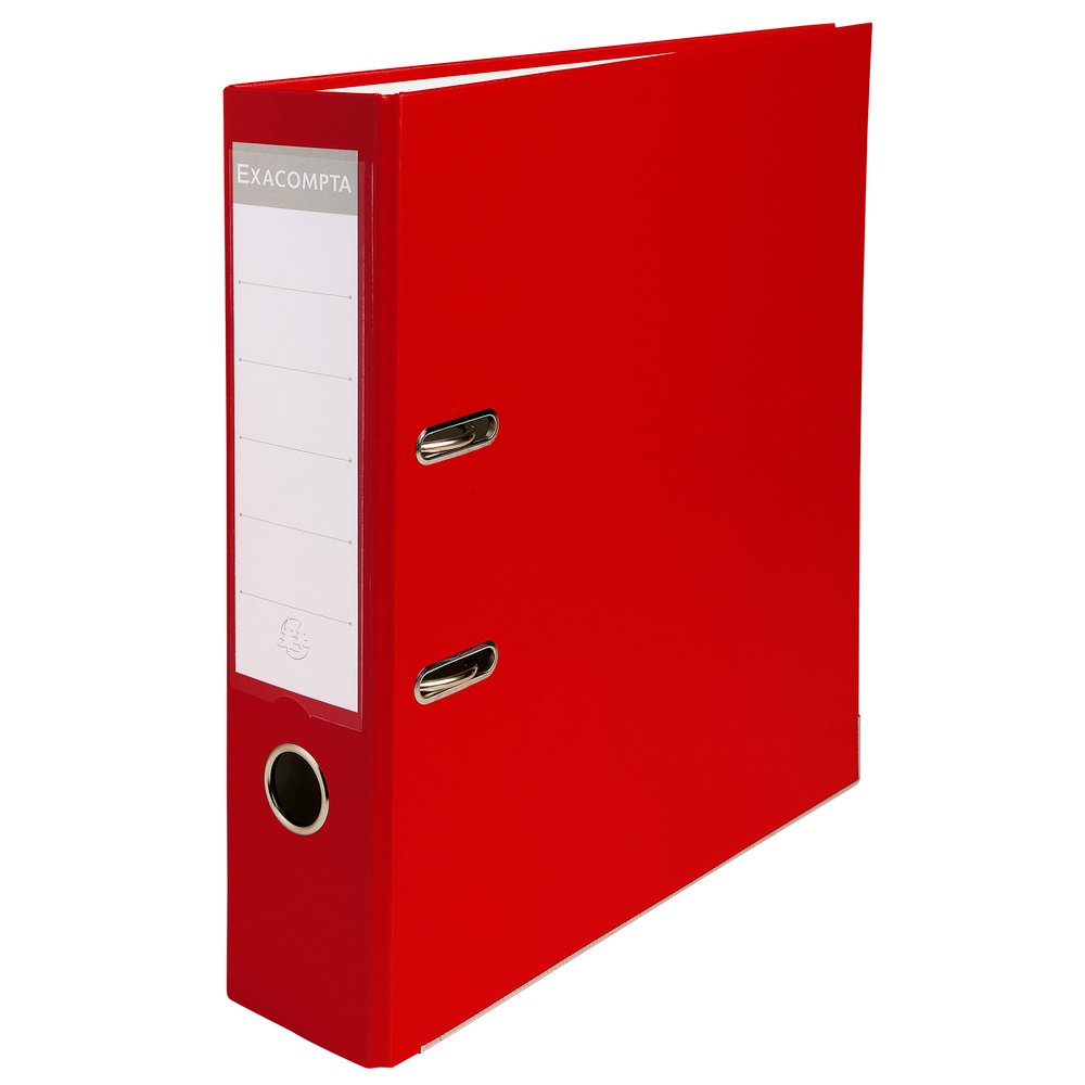 EXACOMPTA Classeur à levier polypropylène A4 maxi dos de 80mm - A4 Rouge