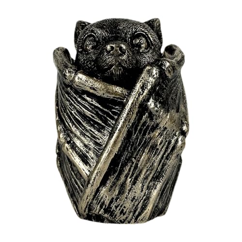 AWHAO Estátua de morcego de Halloween, guarda-joias de resina, multifuncional, elegante, para decoração de casa e sala de estar.