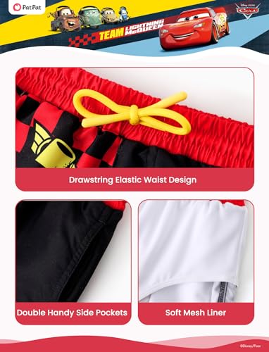 Image of Disney Stitch Spiderman Cars Winnie Toy Story Boy Swim Trunks UPF 50+Swim Shorts Compression Liner & Quick-Dry &Pockets 2-13Y