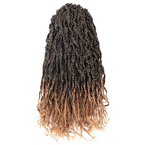 Toyotress Tiana Passion Braid Hair - 18 inch 8 Packs Ombre Blonde Wavy Box Braids Crochet Synthetic Braiding Hair Extensions (18 Inch, T27)
