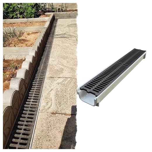 Drenaggio a Trincea Canali di Drenaggio E Griglie per Giardino/Grondaie di Drenaggio a Fessura In Plastica, Griglie di Drenaggio per Vialetti E Prati, Deviatrici(100x21x25 cm (39.4x8.3x9.8 in))