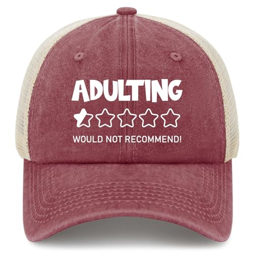 Adulting Would Not Recommend Sun hat Cycling caps for Daughter Deep Rose