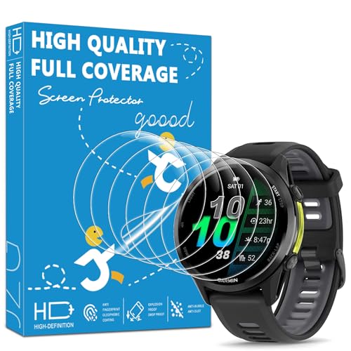 6 Pack Screen protector Soft Film for Garmin Forerunner 970 Bubble Free Scratch Resistant Flexible Full Coverage HD Clear Film