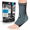 POWERLIX Ankle Brace Compression Support Sleeve (Pair) for Injury Recovery, Joint Pain and More. Plantar Fasciitis Foot Socks with Arch Support, Eases Swelling, Heel Spurs, Achilles Tendon