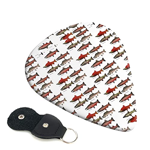 Salmon Lot de 6 médiators pour guitare acoustique, guitare électrique, basse, ukulélé – fins, moyens et épais - Les Beatles, Paul McCartney, John Lennon, RIngo Starr, George Harrison Salmon Lot de 6 médiators pour guitare acoustique, guitare électrique, basse, ukulélé - fins, moyens et épais