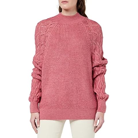Only Onlfreeze L/S - Jersey de Cuello Alto Rosa Oscuro Cover