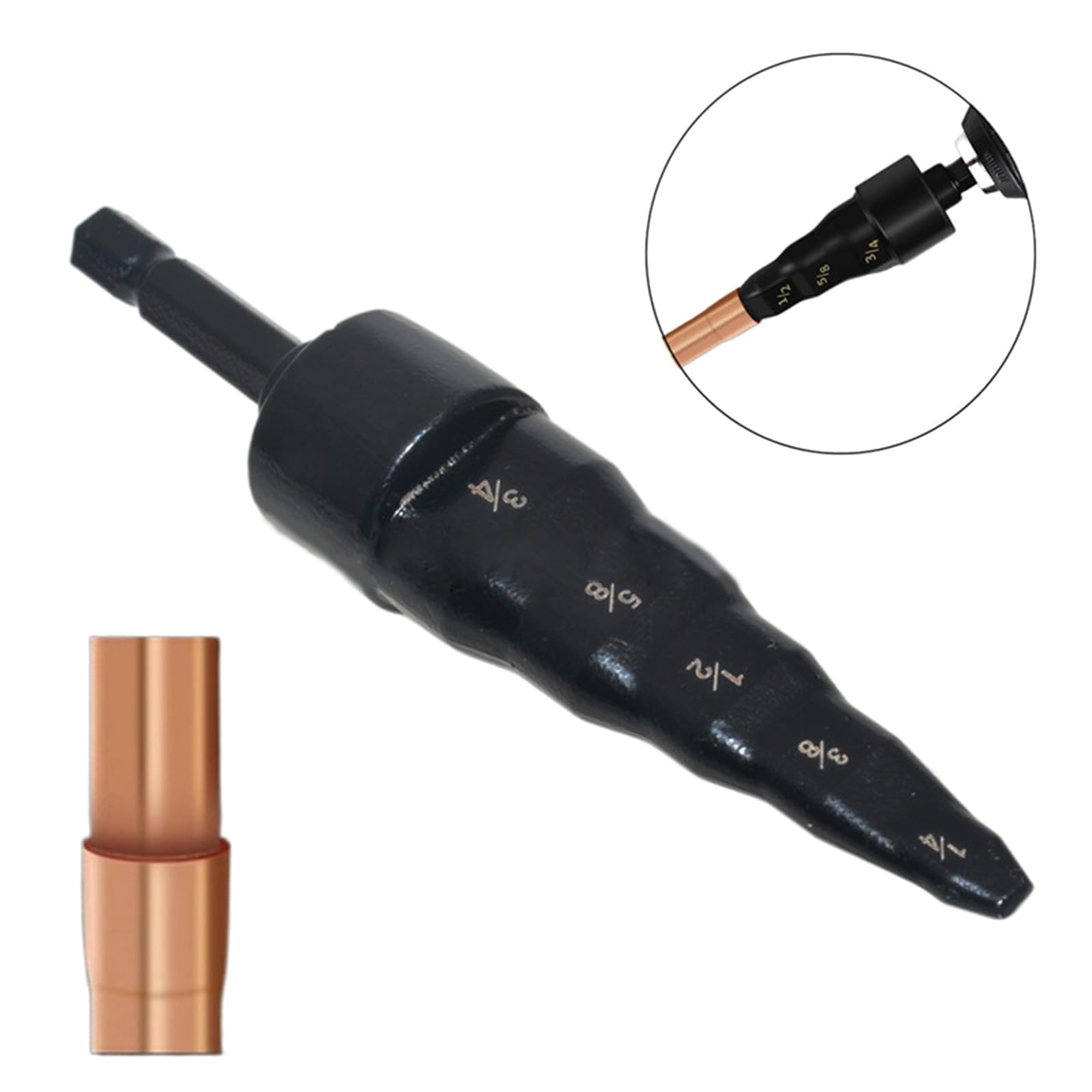 5-in-1 Kupferrohr-Expander für die Reparatur von Rohr-Expander, 1,9 cm, 5/8 Zoll, 1/2 Zoll, 3/8 Zoll, 1/4 Zoll