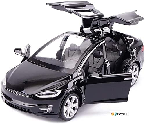 Image of Alloy Car Model Diecasts Metal Toy with Sound /Light /Pull-Back Off-Road Vehicles Car Model Collection Kids Toys Gift Multicolor Pack of 1 (Tesla Black)