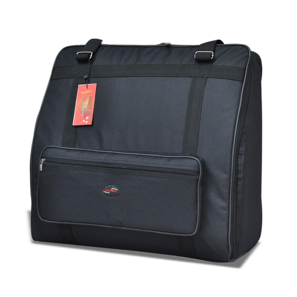 Borsa a fisarmonica per 120 basso fisarmonica, custodia imbottita per fisarmonica, in tessuto oxford impermeabile, zaino con spallacci, borsa per accessori, borsa per strumenti per adulti, Nero